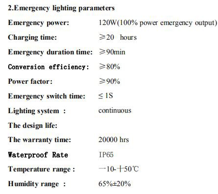 Emergency parameter
