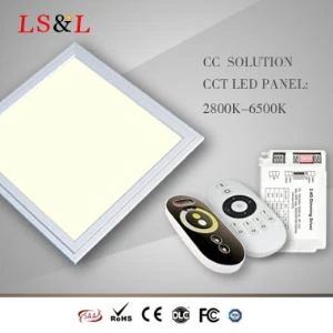 Perubahan suhu 2800-6500K LED CCT dan peredupan cahaya Panel dengan 40W, 48W, 60W oleh CC pencahayaan penyelesaian